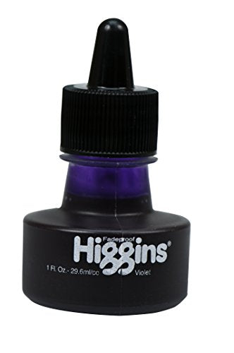 Higgins Dye-Based Drawing Ink, Violet, 1 Oz Bottle (44107) - color: Violet
