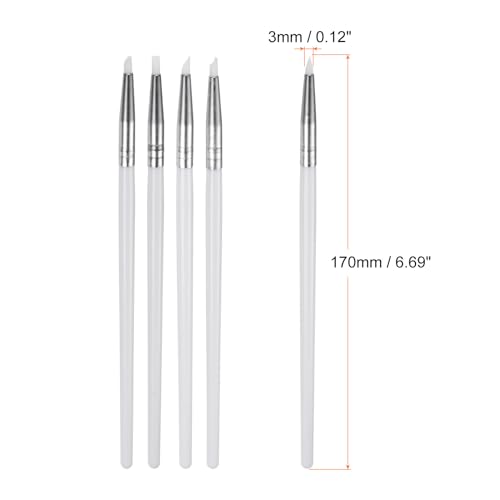 Generic 10pcs Clay Sculpting Tool Set, Clay Sculpting Shaper Rubber Tip Shaping Pen Silicone Brushes Shaping Carving Modeling Tool for Ceramic Sculpture Polymer Clay, White