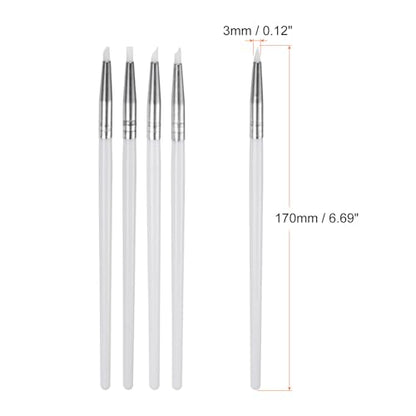 Generic 10pcs Clay Sculpting Tool Set, Clay Sculpting Shaper Rubber Tip Shaping Pen Silicone Brushes Shaping Carving Modeling Tool for Ceramic Sculpture Polymer Clay, White
