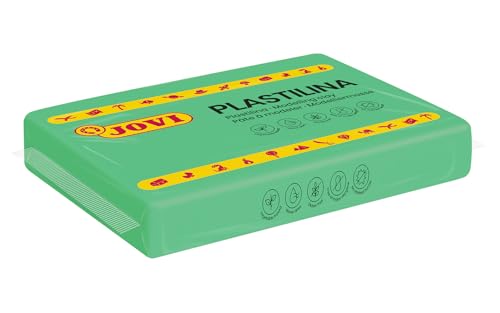 Jovi - Non-Hardening Pre-Sculpt Clay, 4 Green Bars, 0.77 lb Each | Professional Arts and Crafts Non-Toxic and Gluten Free plasticine - color: Light Green