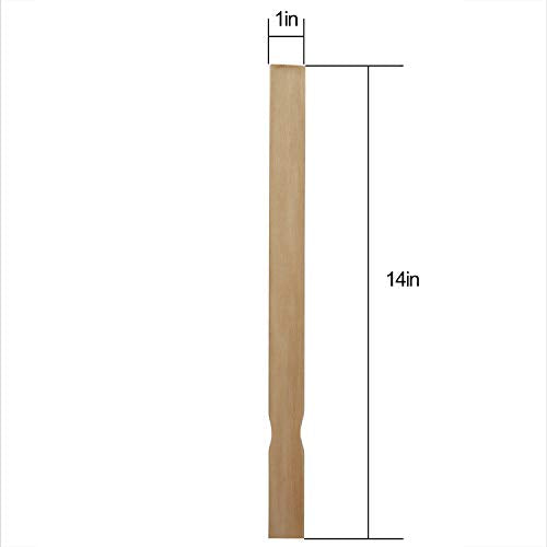 KINJOEK 200 PCS 14 Inch Length Paint Sticks, Premium Wood Multi-Purpose Flat Unfinished Wooden Crafts Sticks Paddles Stirrers Bulk for Paint Mixing, Wall Stirring, Wood Crafts, Garden Plant - size: 200PCS 14"