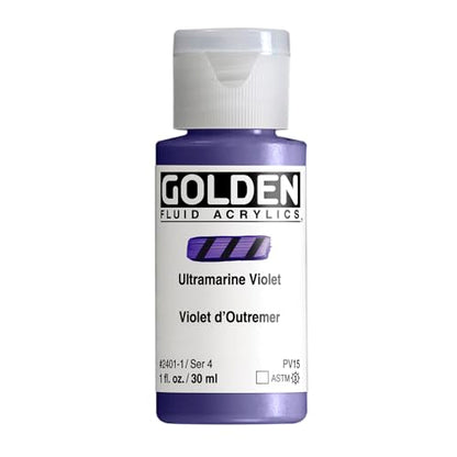 Golden Fluid Acrylics - Ultramarine Violet - 1 oz Bottle