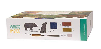 STUDIOSTONE CREATIVE DIY Arts & Crafts Carving Kit Kids Adults Bear & Wolf Sculpture Soapstone