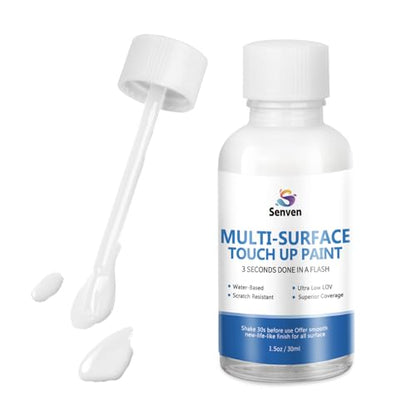 White Touch Up Paint High-Gloss Multi Surface Acrylic White Touch Up Paint Pen Scratch Repair for Metal,Walls,Cabinets,Appliances,Wood,Door,Furniture,Enamel 1.5 Fl Oz - color: White