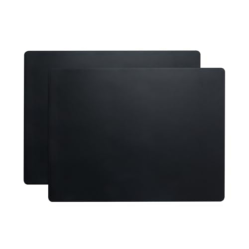 Large Silicone Craft Mats, YACEYACE 2Pcs 24"x 16" Large Silicone Table Mat, Black Mat for Jewelry,Heat Resistant, Kitchen Counter - color: Black, size: 24"x 16"