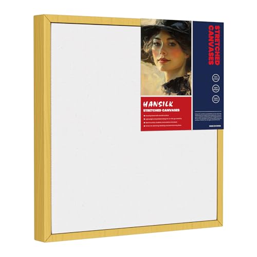 Framed Canvas Blank 10x10 - DIY Painting Art with Sturdy Wooden Frame, Modern Empty Canvas for Paint-Your-Own Art Ready to Hang Wall Decor - color: Yellow, size: 10"lX10"w