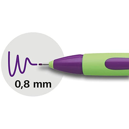 Schneider Xpress Premium Fineliner, 0.8 mm Porous Point, Light Green Barrel, Violet Ink, Box of 10 (190008),Purple - color: Violet
