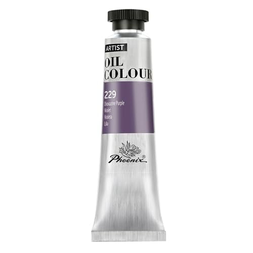 PHOENIX Dioxazine Purple Oil Paint - 40ml / 1.35 Fl oz. Single Tube - Artist Quality Oil Based Paint for Professionals - color: Dioxazine Purple