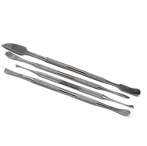 A2ZScilab - Stainless Steel Spatula Wax & Clay Sculpting Tool Carver Set, Carving Pottery Tools - Sculpture Shaper Polymer Modeling Tools for Clay, Pottery, Ceramics Artwork & Holiday Crafts (4PCS) - style: 4PCS