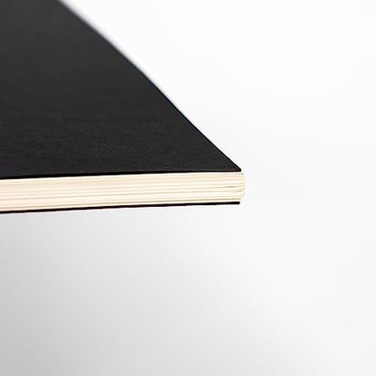 DSTELIN 10 inch x 7.5 inch, 100GSM, Blank Spiral Notebook, 2-Pack, Soft Cover, Sketch book, 120 Pages / 60 Sheets, (Black)