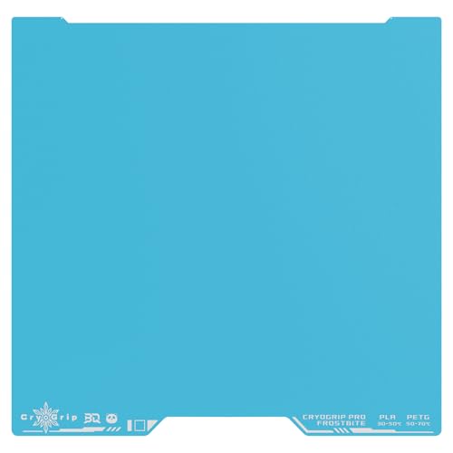 BIQU Cryogrip Pro Frostbite for Bambu-Lab H2D/H2S 3D Printers Cold Build Plate 355x346MM Double Sided Strong Adhesion Spring Steel Sheet Room Temperature Print Upgrade Removable Heated Bed Cover - style: Frostbite(H2D/H2S)