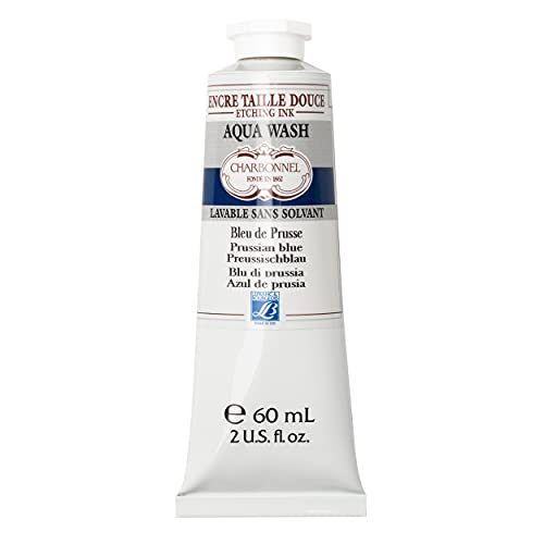 Charbonnel Aqua Wash Etching Ink, 60ml Tube, S2, Prussian Blue 046 - color: Prussian Blue, size: 2 fl oz