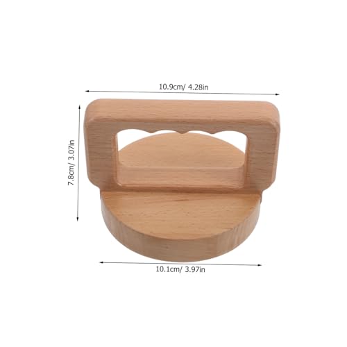 Hemobllo Wood Block Printing Baren with Ergonomic Handle and Cleaning Cloth – 4 Inch Linocut Printmaking Pressing Tool for Artists and Crafting Projects