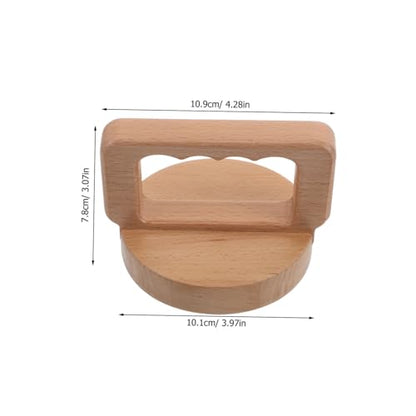 Hemobllo Wood Block Printing Baren with Ergonomic Handle and Cleaning Cloth – 4 Inch Linocut Printmaking Pressing Tool for Artists and Crafting Projects