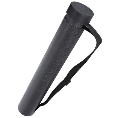 Telescopic Drawing Tube Plastic Storage Case with Flip Cover for Posters Maps Documents Art Supplies (Black) - color: Black