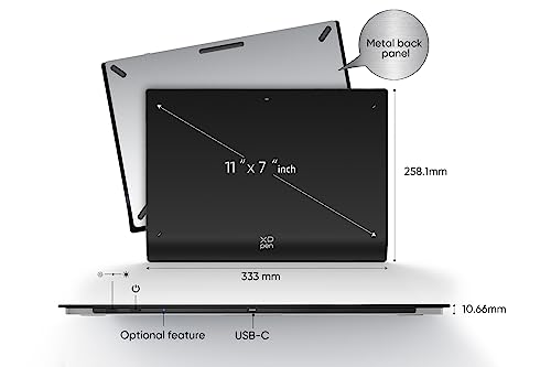 XPPen Wireless Drawing Tablet Deco Pro LW 2nd, 11 Inch Bluetooth Computer Graphics Tablet with X3 Pro Stylus & Mini Key-dial, Digital Drawing Pad for Animation, Digital Art, Video Editing - size: 11 Inch
