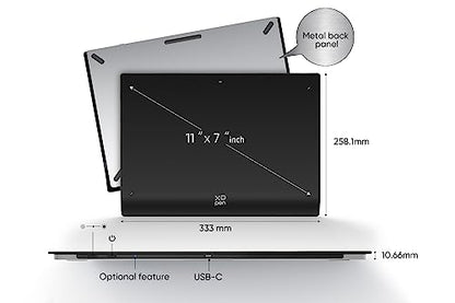 XPPen Wireless Drawing Tablet Deco Pro LW 2nd, 11 Inch Bluetooth Computer Graphics Tablet with X3 Pro Stylus & Mini Key-dial, Digital Drawing Pad for Animation, Digital Art, Video Editing - size: 11 Inch