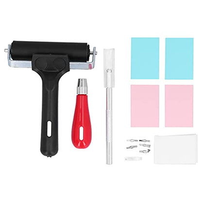 Carving Rubber Stamp Kit Premium Printmaking Printing Mixed Set with 6 Blades Cutter Tools Art Supplies for DIY Crafters Artists Rubber Size 15x10x0.8cm