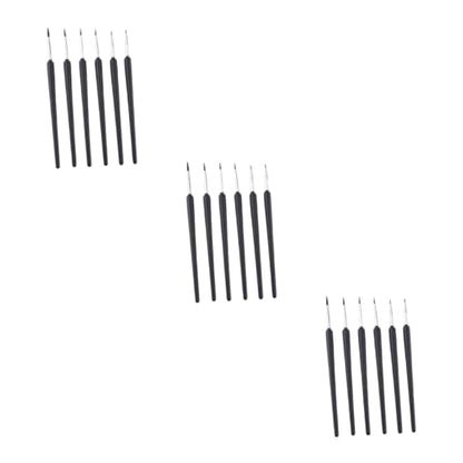 TEHAUX 18pcs Fine Detail Paint Brush for Acrylic Watercolor and Oil Painting Hair Miniature Painting Pens Comfortable Grip for Artists