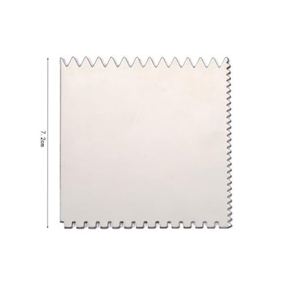 GSHLLO 2 Pcs Stainless Steel Pottery Scraper Set Serrated Clay Rib Tool Metal Square Ceramic Tool Clay Cutter Scraper Ceramic Sculpture Modeling Tools Pottery Texturing Tools