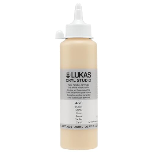 Lukas CRYL Studio Artist Acrylic Paint, Dune, 250 ml Bottle - High Pigment Acrylic Paints for Canvas Painting, Large Scale Works - Medium-Viscosity, Water-Mixable, Fast Drying - color: Dune, size: 8.45 Fl Oz (Pack of 1)