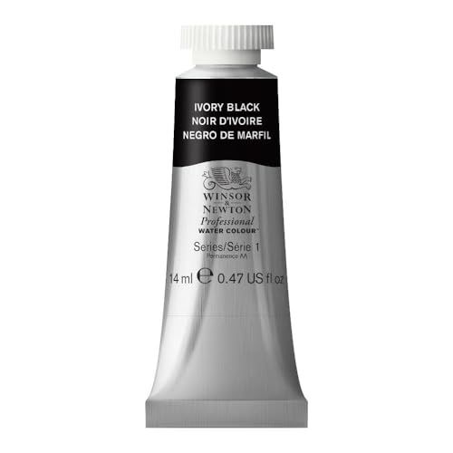 Winsor & Newton Professional Watercolor, 14ml (0.47-oz) Tube, Ivory Black - color: Ivory Black, style: 0.47-oz Tube