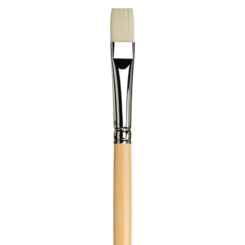 da Vinci Oil & Acrylic Series 7182 Top Acryl Paint Brush, Bright White Synthetic with Long Natural Polished Handle, Size 14 (7182-14) - size: Size 14, style: Bright White Long