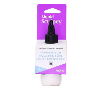 Polyform Liquid Sculpey Liquid Polymer Oven-Bake Clay, Translucent, 2 oz. bottle, Great for jewelry, holiday, DIY, mixed media, window clings, home décor and more! Great for beginners to artists!