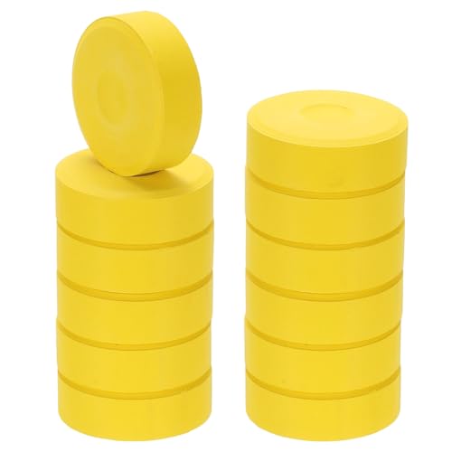 PATIKIL 12 Pcs Tempera Cakes, 2.3"x0.7" Washable Tempera Paint Cakes Blocks Bulk Large Art Supplies Watercolor for Artists Art Painting Drawing DIY Crafting, Dark Yellow - color: Dark Yellow