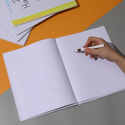 6 Pack Hardcover Blank Book,6x8 Inch Unlined Sketchbook Journal - 18 Sheets/36 Pages Each, Bulk Pack of White Hardcover Blank Books for Writing, Drawing Make Your Own Book, Multi-Purpose for Students & Adults - size: 8.5x11 inch