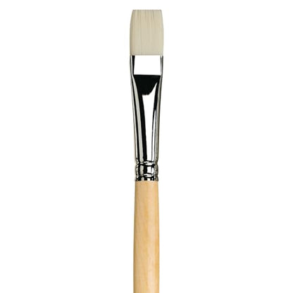 da Vinci Oil & Acrylic Series 7182 Top Acryl Paint Brush, Bright White Synthetic with Long Natural Polished Handle, Size 16 (7182-16) - size: Size 16, style: Bright White Long