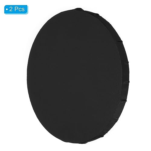 PATIKIL Paint Canvases for Painting, 2 Pack 6 Inch Round Wood Frame Stretched Blank Art Canvas Board Panels for Acrylic, Oil, Tempera Painting, Black - size: 6 Inch