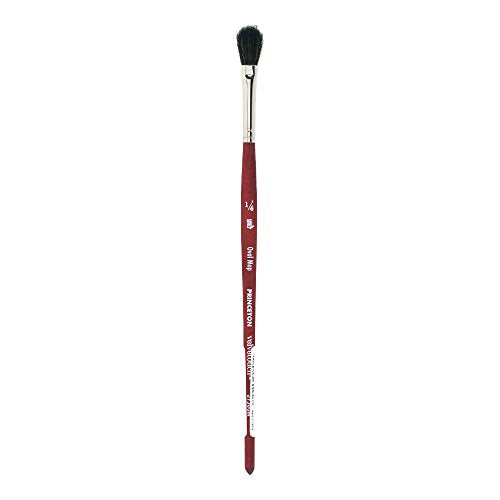 Princeton Velvetouch, Series 3950, Paint Brush for Acrylic, Oil and Watercolor, Oval Mop, 1/4 Inch - size: Size 1/4 inch