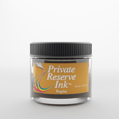 Private Reserve Premium Fountain Pen Ink, 60ml Bottle, Sepia | Premium fountain pen ink with smooth flow, rich color, and reliable everyday writing performance. - color: Sepia