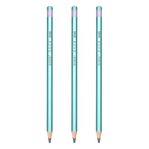 PATIKIL 8B Drawing Pencils for Sketching, Set of 3 Hexagonal Graphite Sketch Pencils Professional Sketching Art Supplies for Drawing Shading Writing Art Artists Beginners, Black - style: 8B