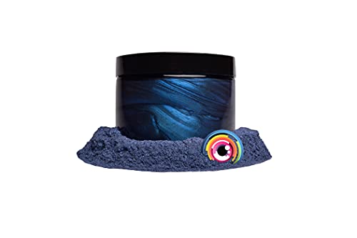 Eye Candy Pigments Premium Blue Mica Powder - Blueblood (50gr) - for Epoxy, Resin, Soap, Paint, Woodworking, Acrylic Pouring, Bath Bombs, Fishing Lures - DIY Arts and Crafts Additive - color: Blueblood