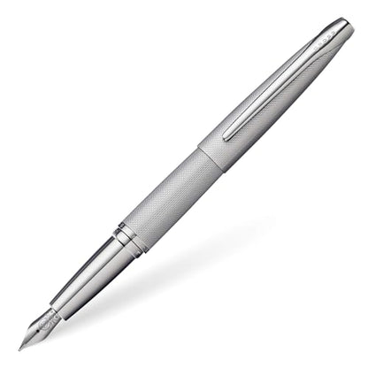 Cross ATX Sandblasted Refillable Fountain Pen, Medium Nib, Includes Premium Gift Box - Titanium Grey - color: Sandblasted Titanium Gray, style: Medium Nib