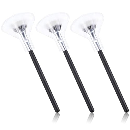 3pcs Angled Fan-shaped Eyelash Brush Set for Eyelash Extensions and Mascara Application, Double-layer Lash Applicator Tools for Precise Eye Makeup