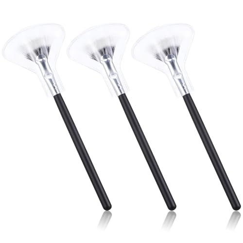 3pcs Angled Fan-shaped Eyelash Brush Set for Eyelash Extensions and Mascara Application, Double-layer Lash Applicator Tools for Precise Eye Makeup