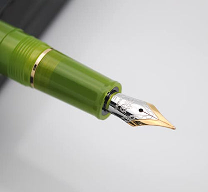 JINHAO 82 Fountain Pen with Gold Clip (F Nib 0.5mm, Transparent Avocado Green) - color: Transparent Avocado Green