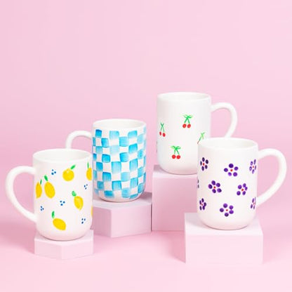 Tulip Painted by Me Ceramic Painting Kit, 4 Mugs - color: Mugs