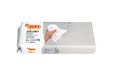 Jovi Air-Dry Modeling Clay; 1.1 lb. White, Non-staining, Perfect for Arts and Crafts Projects - color: White, size: 1.1 Pounds