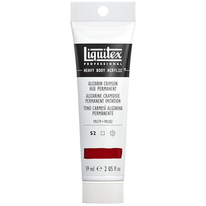 Liquitex Professional Heavy Body Acrylic Paint, 2-oz (59ml) Tube, Alizarin Crimson Hue Permanent - color: Alizarin Crimson Hue Permanent, style: 2-oz Tube