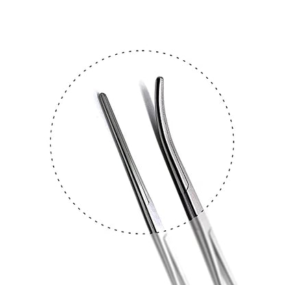 SURGICAL ONLINE Set of 2 Premium Quality 12" Rochester Pean Hemostat Forceps Straight & Curved Clamps Three Locking Positions - SurgicalOnline