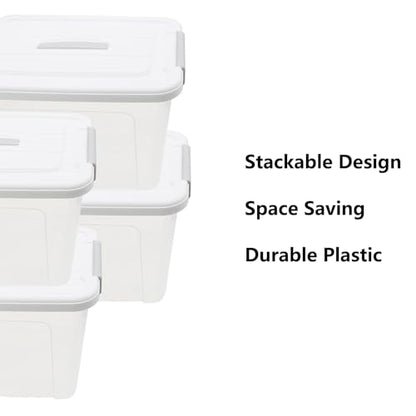 Plastic Bin with Lid, 1PCS Transparent Storage Box Office Container with Lids Platic Hangers Office Storage Bins Clothes Hangers Wardrobe Sundries Organizer - size: 49*35*26cm/19.29*13.77*10.23"