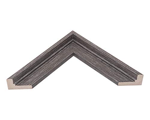 Combo Pack: Floater Frame + 11x14 inch Stretched Canvas for Painting, 1-3/8" Thick Frame + 3/4" Deep Blank Canvas with 12oz Primed 100% Cotton Canvas Fabric (Rustic Gray, 11 x 14 inch) - color: Rustic Gray, size: 11 x 14 inch