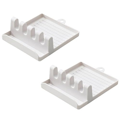 2 Pcs Brush Holder,Paint Brush Rest Plastic Paint Brush Holder with 4 Slots Chinese Calligraphy Pen Holder Brush Drying Rack Organizer Display Stand