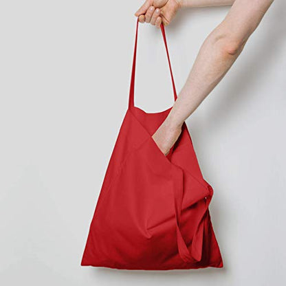 NPBAG 15 Pack 15'' X 16'' Red Cotton Tote Bags, Lightweight Blank Bulk Cloth bags with 1pc of PTFE Teflon Sheet - color: Red, size: Medium
