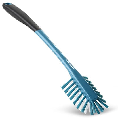 MOSOLAN 3-in-1 Water Bottle Cleaning Brush Set - Long Handle Scrubbing Brush for Tumbler, Straw, Baby Bottles, Drinking Glasses, Smokey Blue - color: Smokey Blue