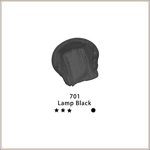 Artecho Black Acrylic Paint, Lamp Black Paint (120ml / 4.05oz) Tubes, Art Craft Paints for Canvas, Rock, Stone, Wood, Fabric, Art Supplies - color: Lamp Black, style: Regular
